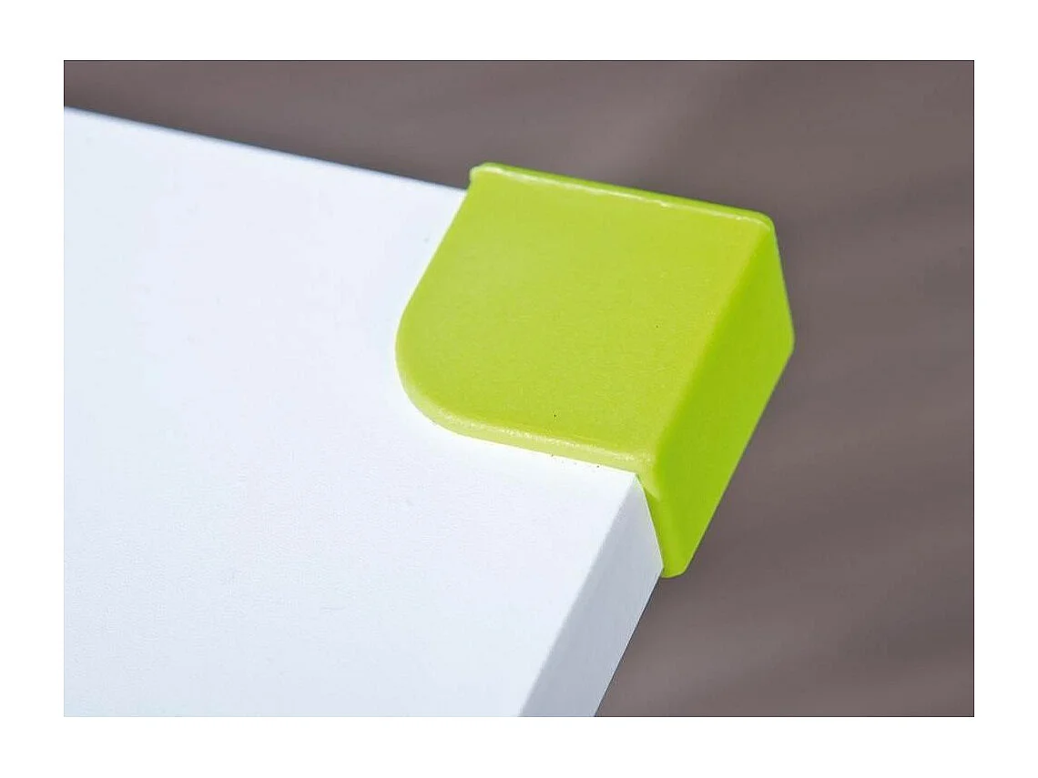 Table pour enfants inclinable "2Colorido" - Blanc/Rose/Vert - L 100 x P 66 x H 69-84 cm