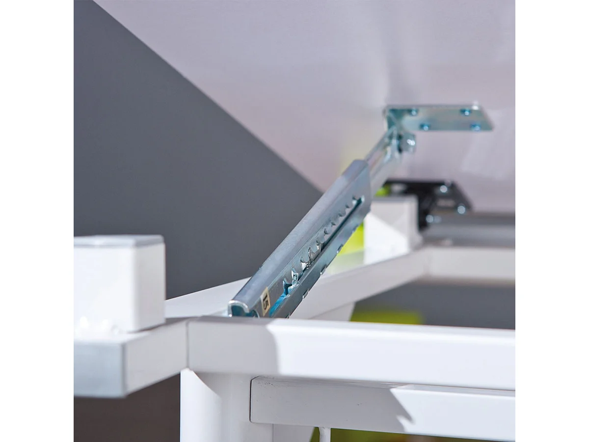 Table pour enfants inclinable "2Colorido" - Blanc/Rose/Vert - L 100 x P 66 x H 69-84 cm