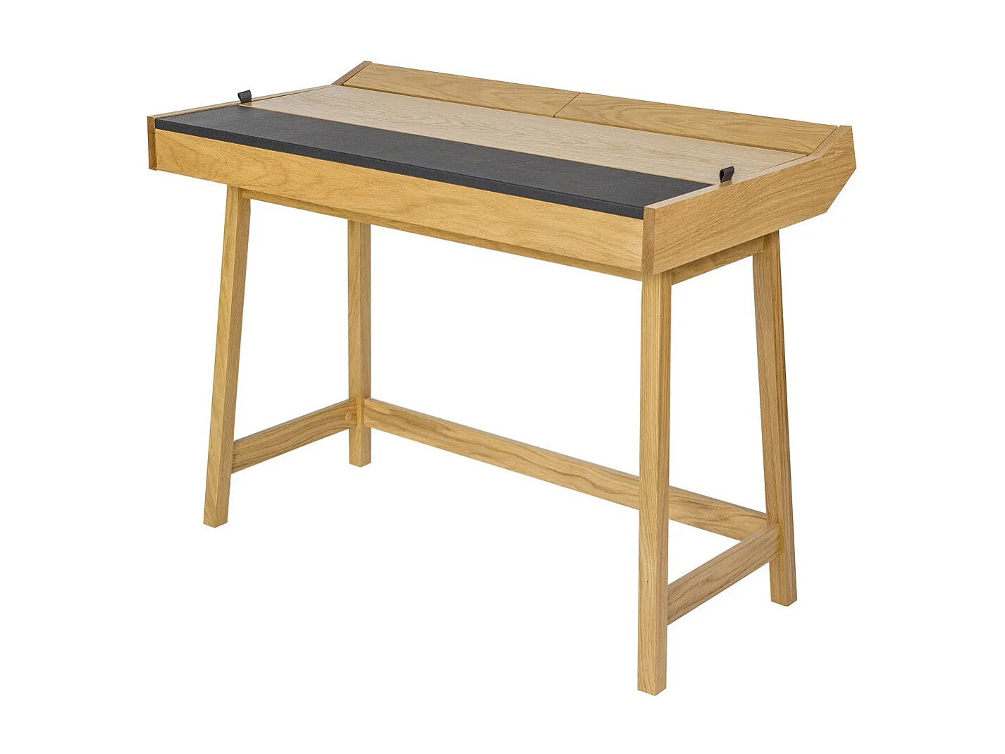 Bureau Secrétaire avec Rangement "Brompton" 108cm Chêne & Noir