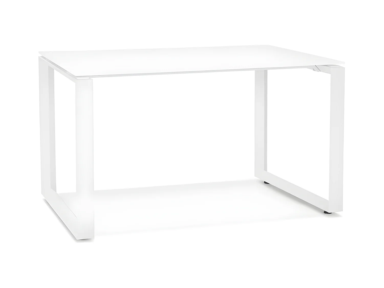 Bureau Design en Verre "Abigano" 120cm Blanc