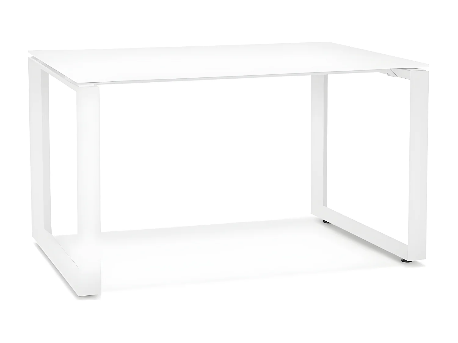 Bureau Design en Verre "Abigano" 120cm Blanc