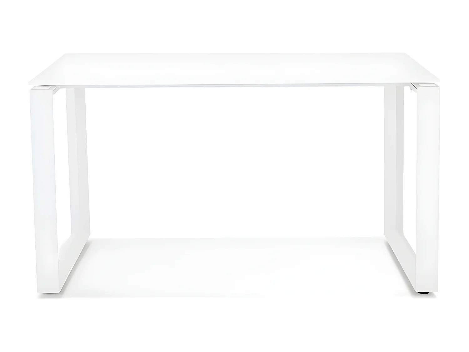Bureau Design en Verre "Abigano" 120cm Blanc