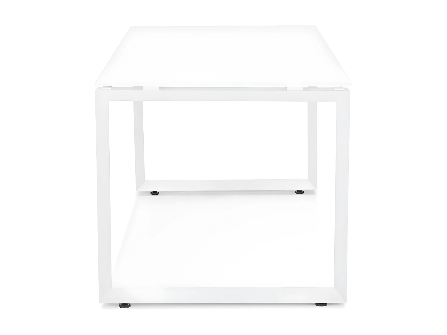 Bureau Design en Verre "Abigano" 120cm Blanc
