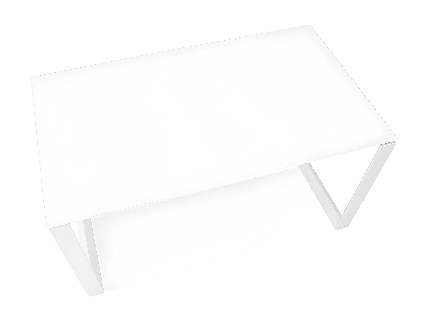 Bureau Design en Verre "Abigano" 120cm Blanc