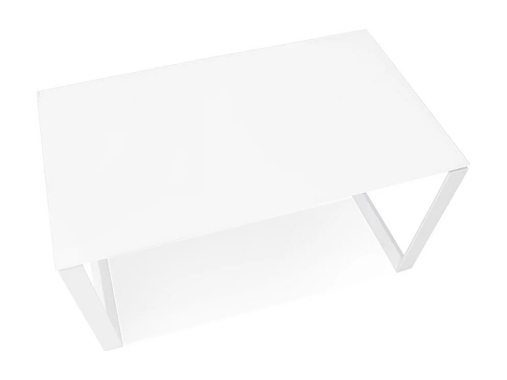 Bureau Design en Verre "Abigano" 120cm Blanc