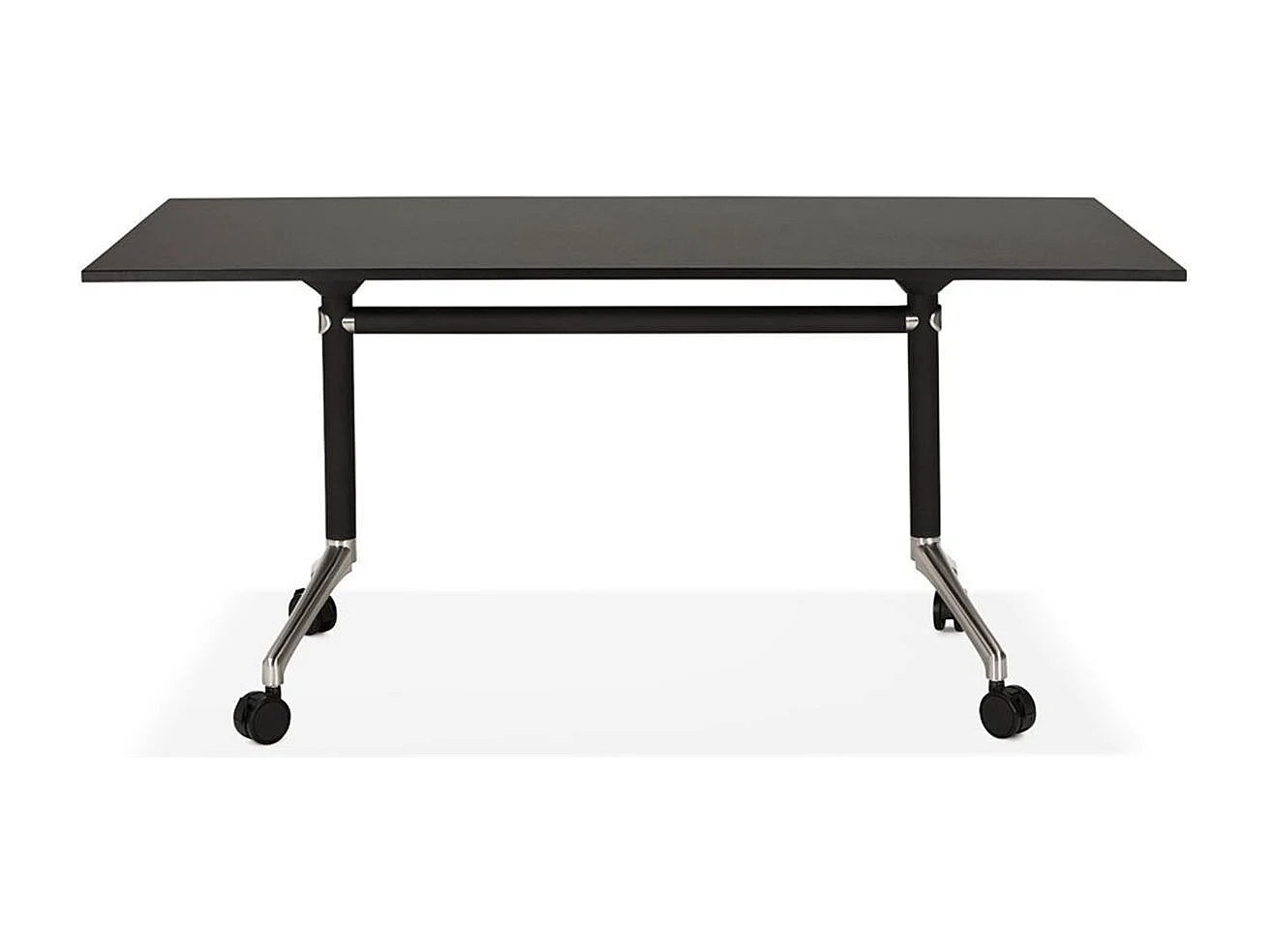 Bureau Pliable à Roulettes "Lexon" 160cm Noir