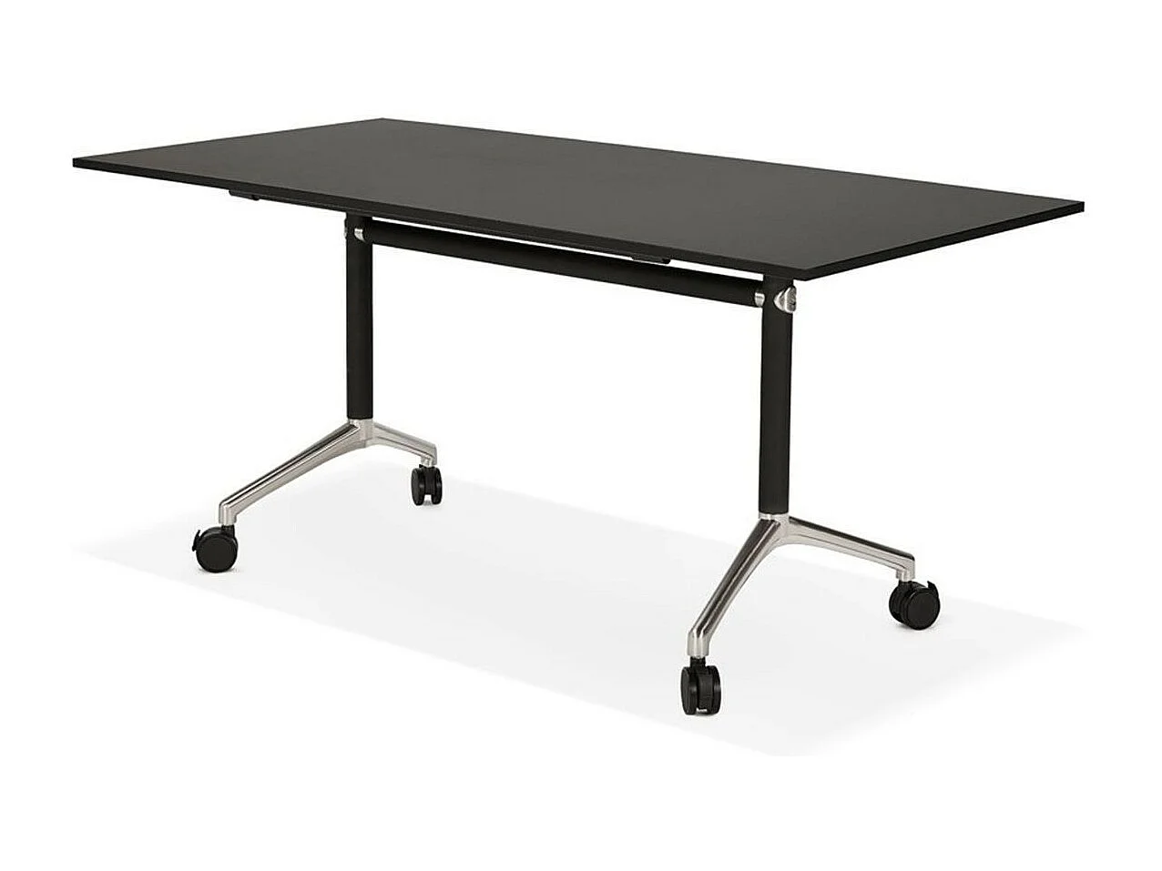 Bureau Pliable à Roulettes "Lexon" 160cm Noir