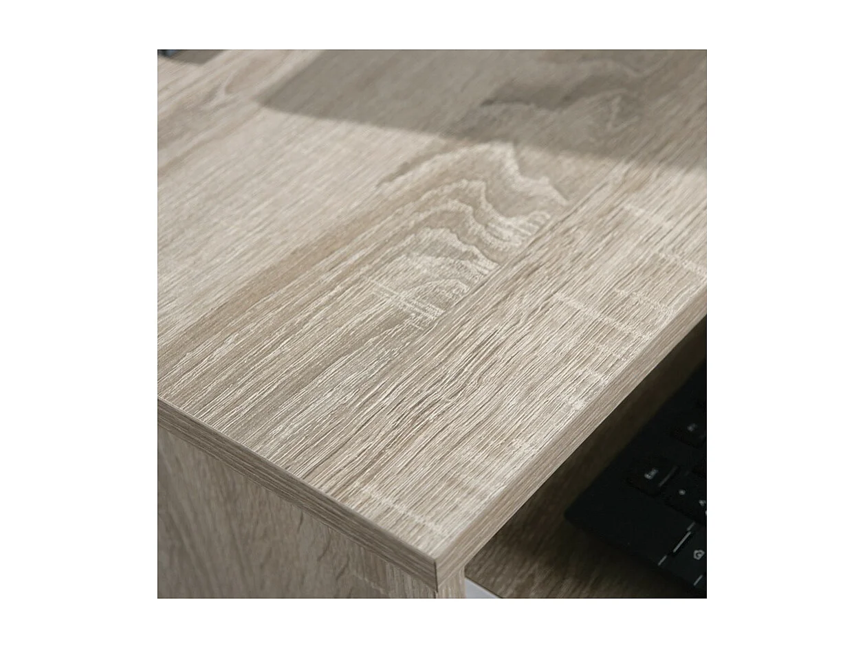 Bureau Informatique à Roulettes "Tao" 80cm Chêne