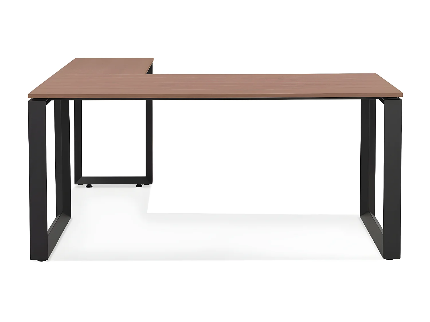 Bureau d'Angle Design "Abigano" 170cm Noyer & Noir