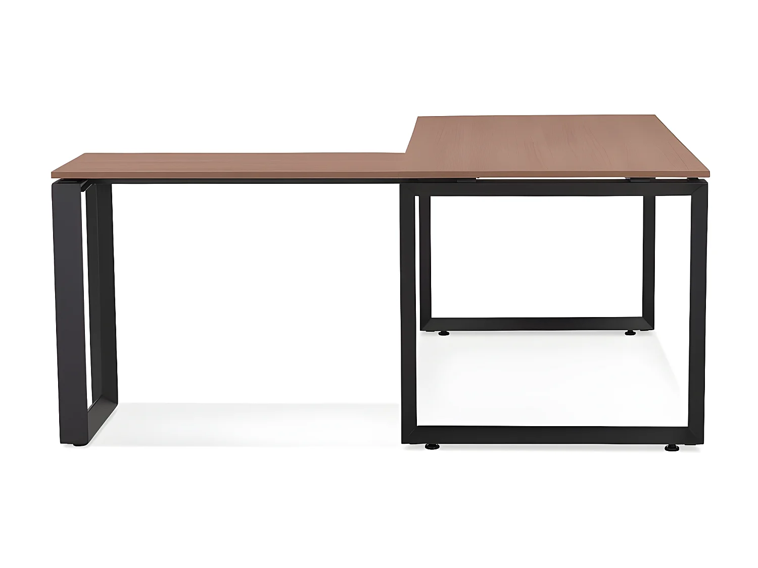 Bureau d'Angle Design "Abigano" 170cm Noyer & Noir