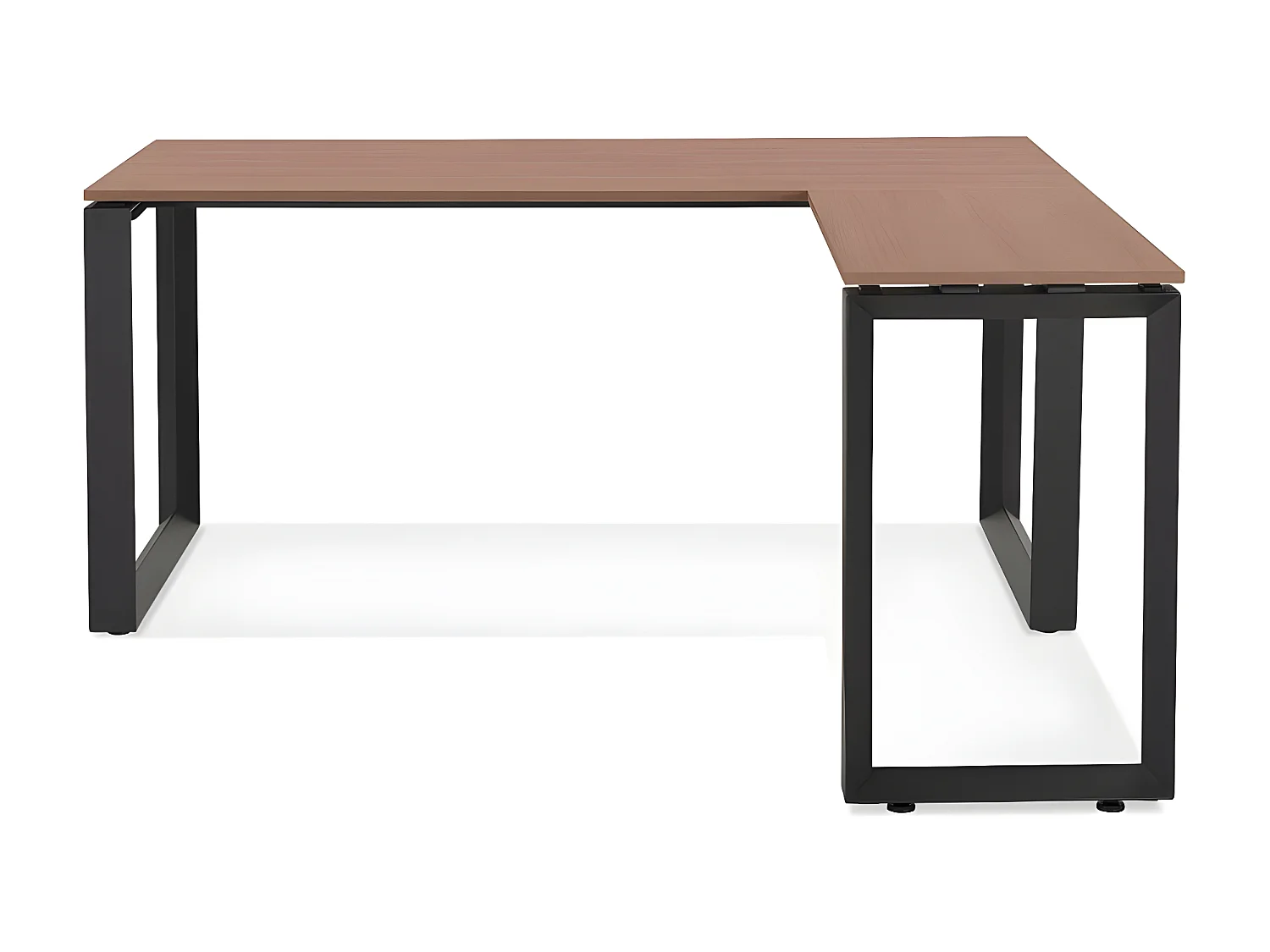 Bureau d'Angle Design "Abigano" 170cm Noyer & Noir