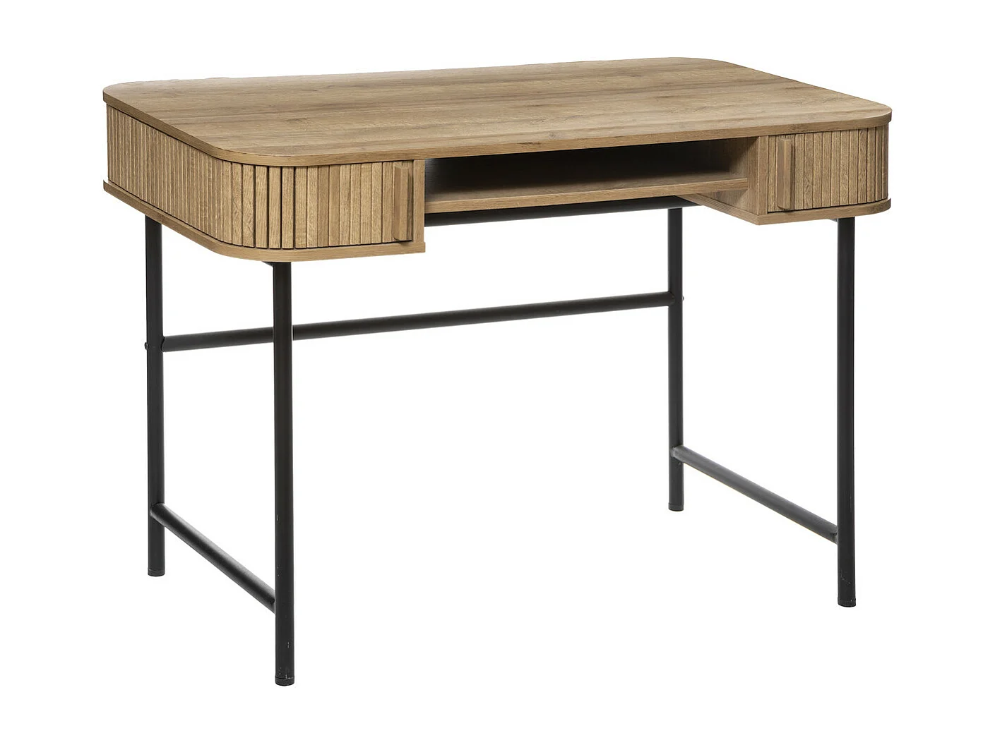 Bureau 2 Portes & 2 Étagères "Colva" 105cm Beige