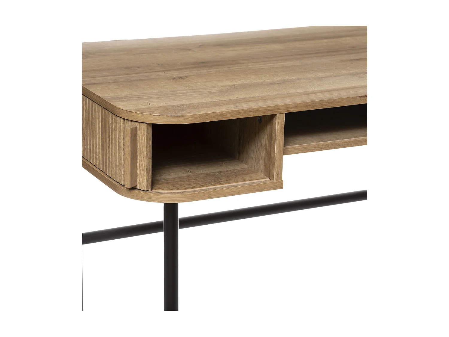 Bureau 2 Portes & 2 Étagères "Colva" 105cm Beige