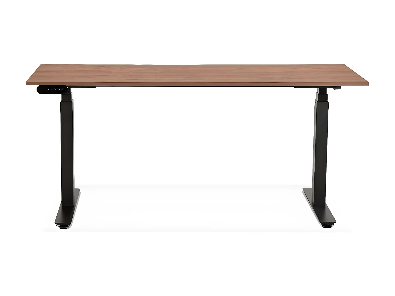 Bureau Ergonomique Réglable "Électrique" 160cm Noyer & Noir
