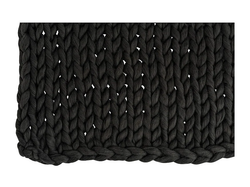 Plaid Déco Maille "Tricoté" 127x152cm Gris Foncé