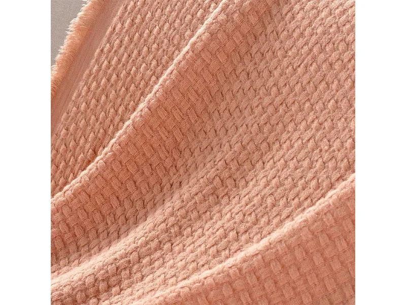 Plaid à Franges "Coraline" 125x150cm Rose