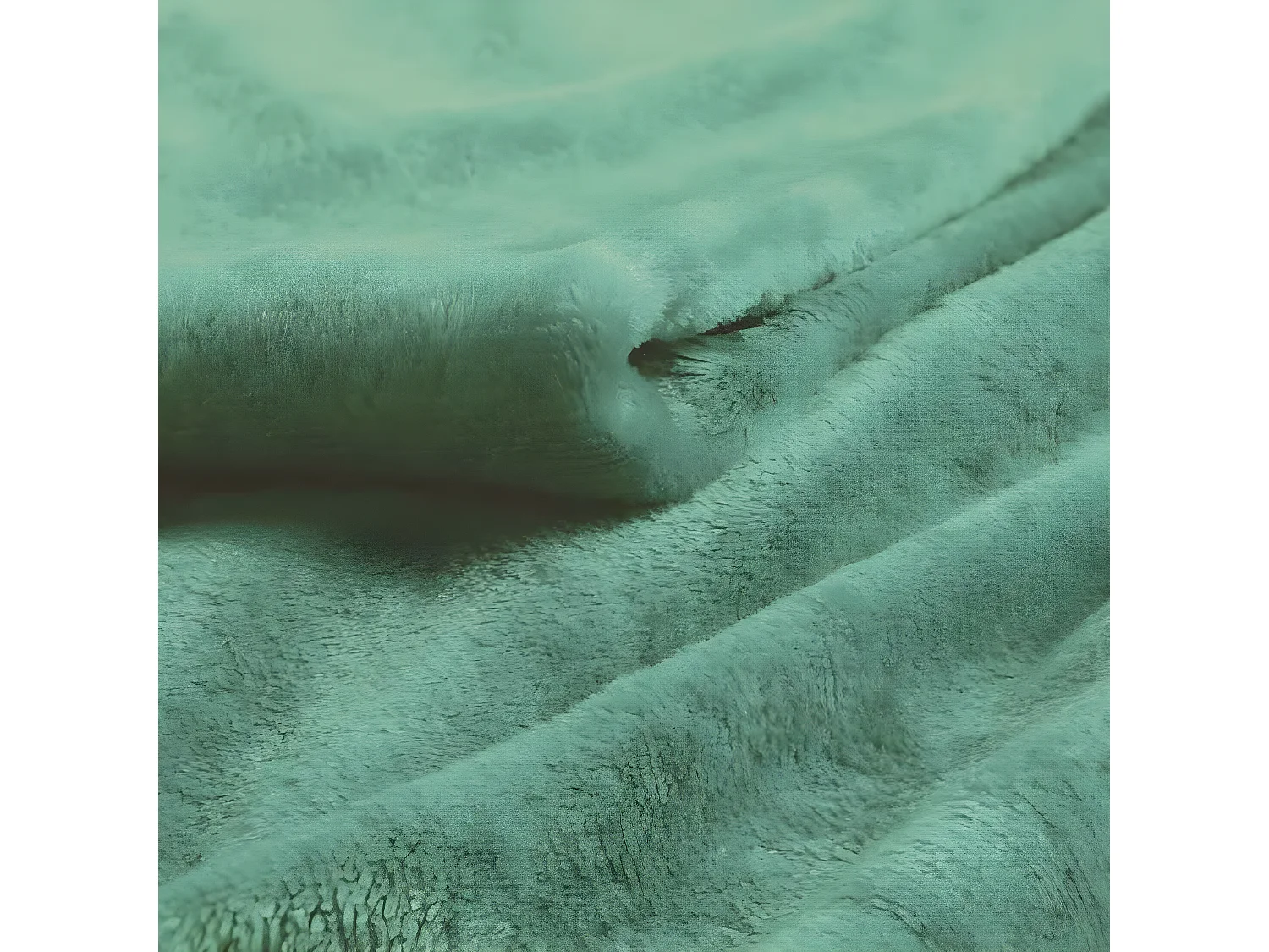 Plaid Uni en Flanelle "Flanou" 125x150cm Sauge