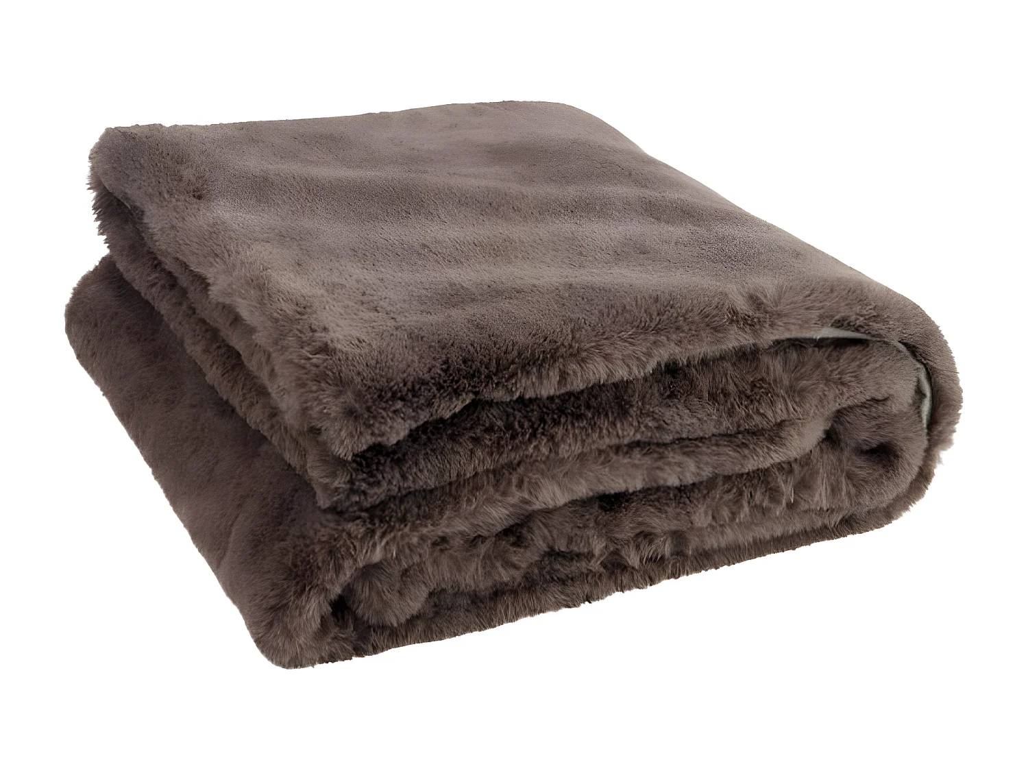 Plaid Imitation Fourrure "Cutie" 130x180cm Taupe