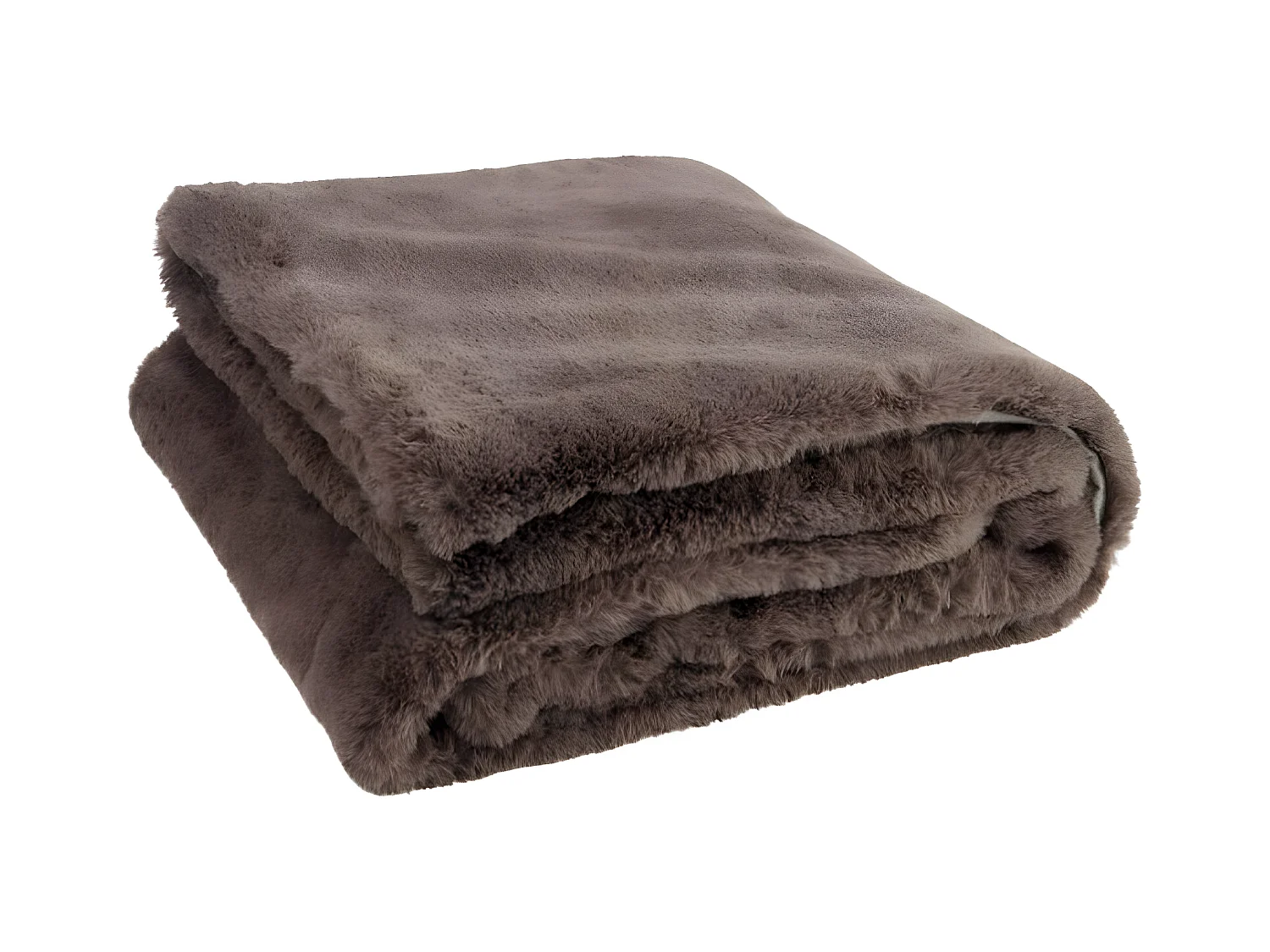 Plaid Imitation Fourrure "Cutie" 130x180cm Taupe
