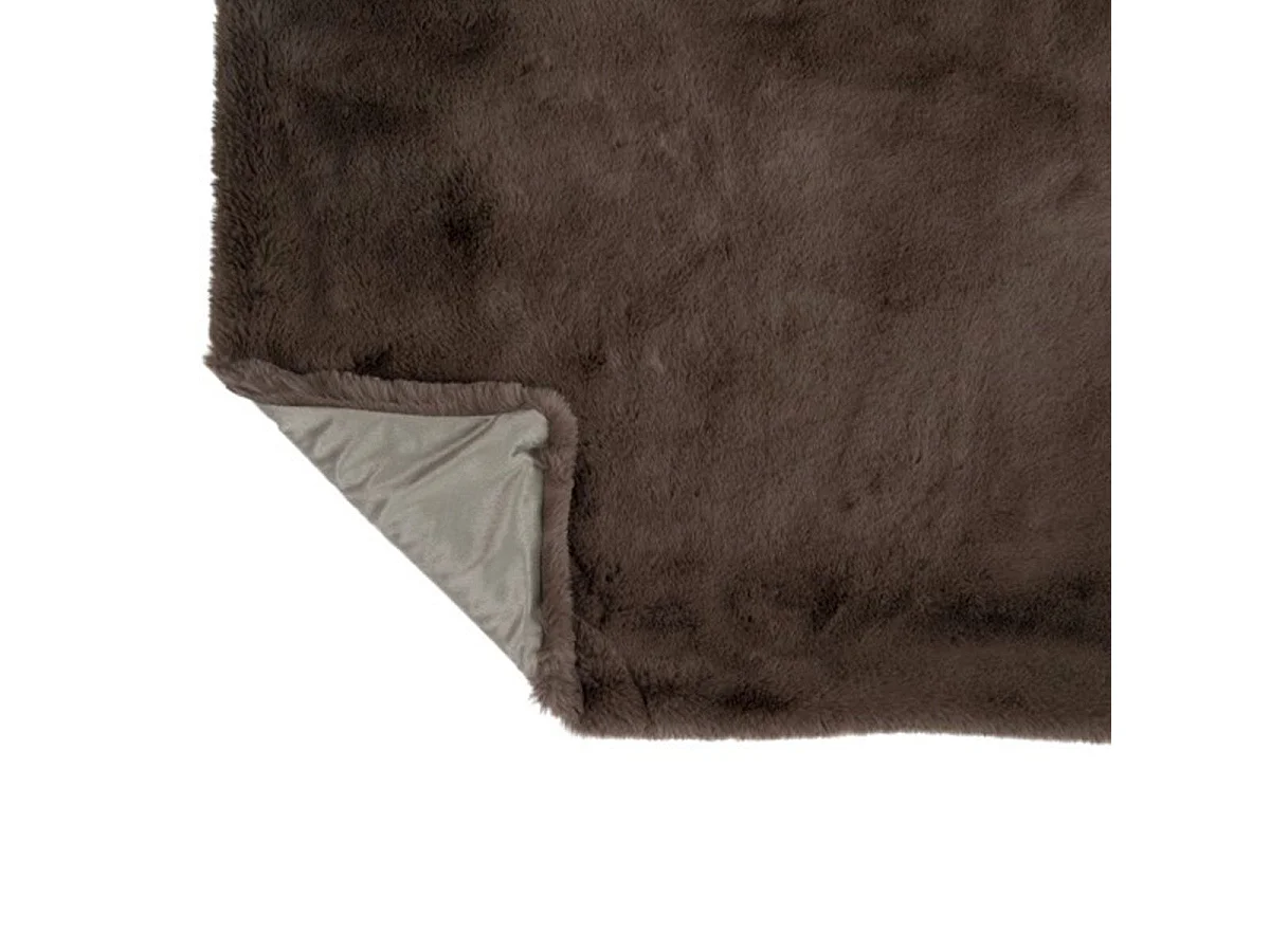 Plaid Imitation Fourrure "Cutie" 130x180cm Taupe