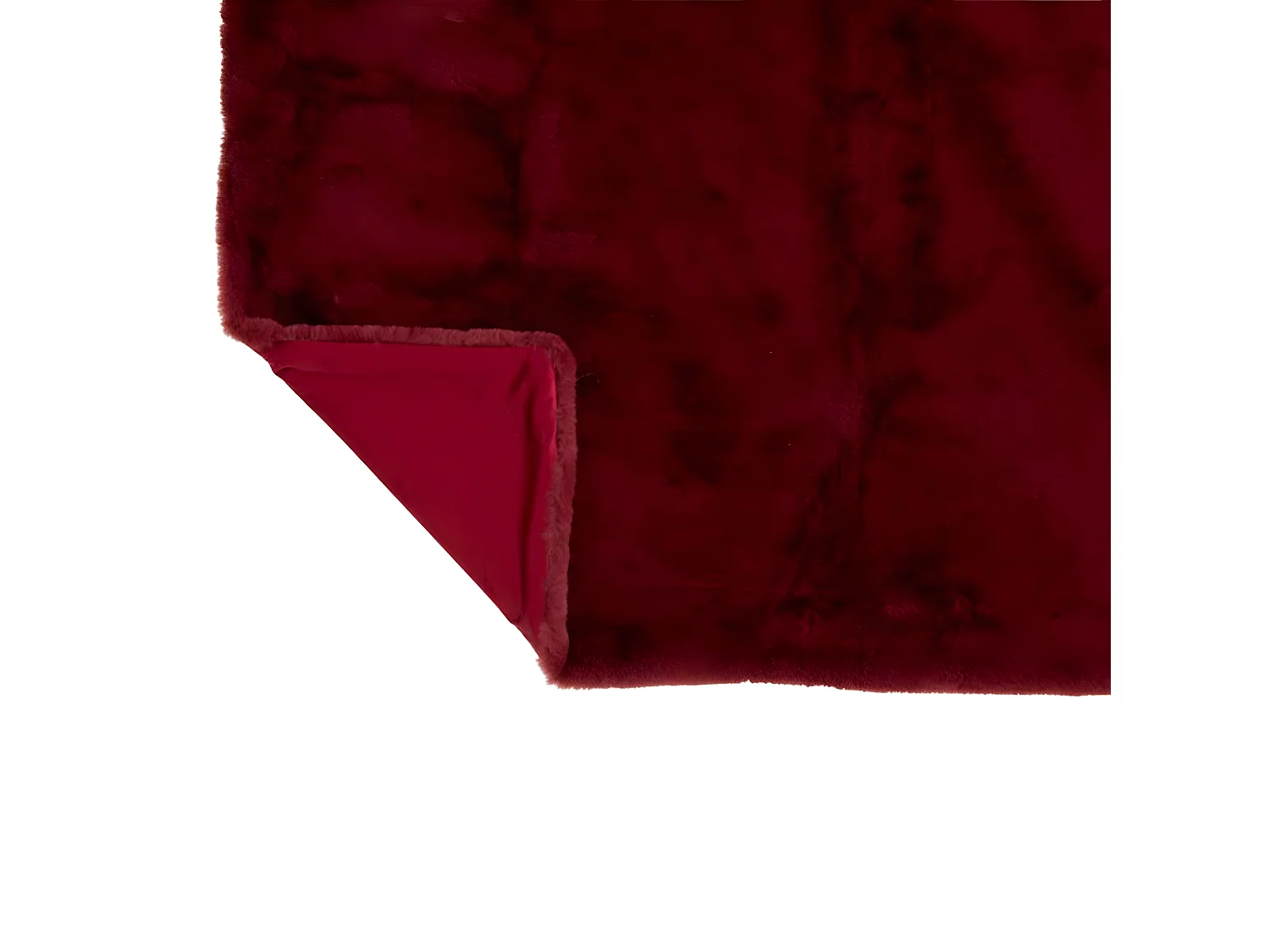 Plaid Imitation Fourrure "Cutie" 130x180cm Rouge