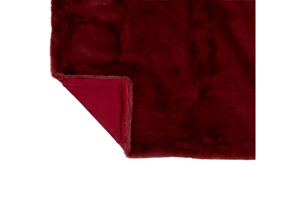 Plaid Imitation Fourrure "Cutie" 130x180cm Rouge