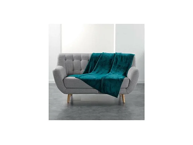 Plaid polaire - Flanou - 125 x 150 cm - Bleu