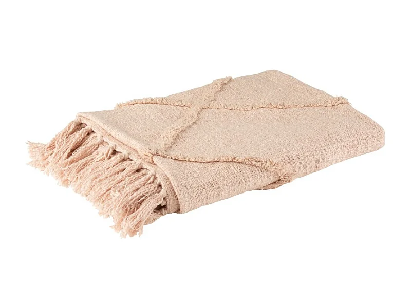 Plaid Déco "Losange" 130x170cm Rose