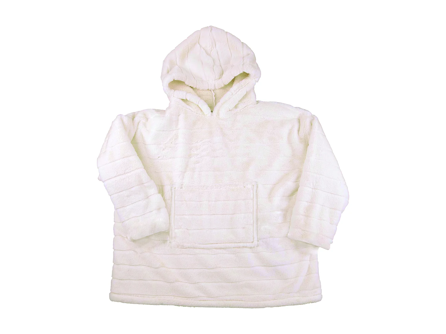 Sweat Plaid Fausse Fourrure Blanc Blanc