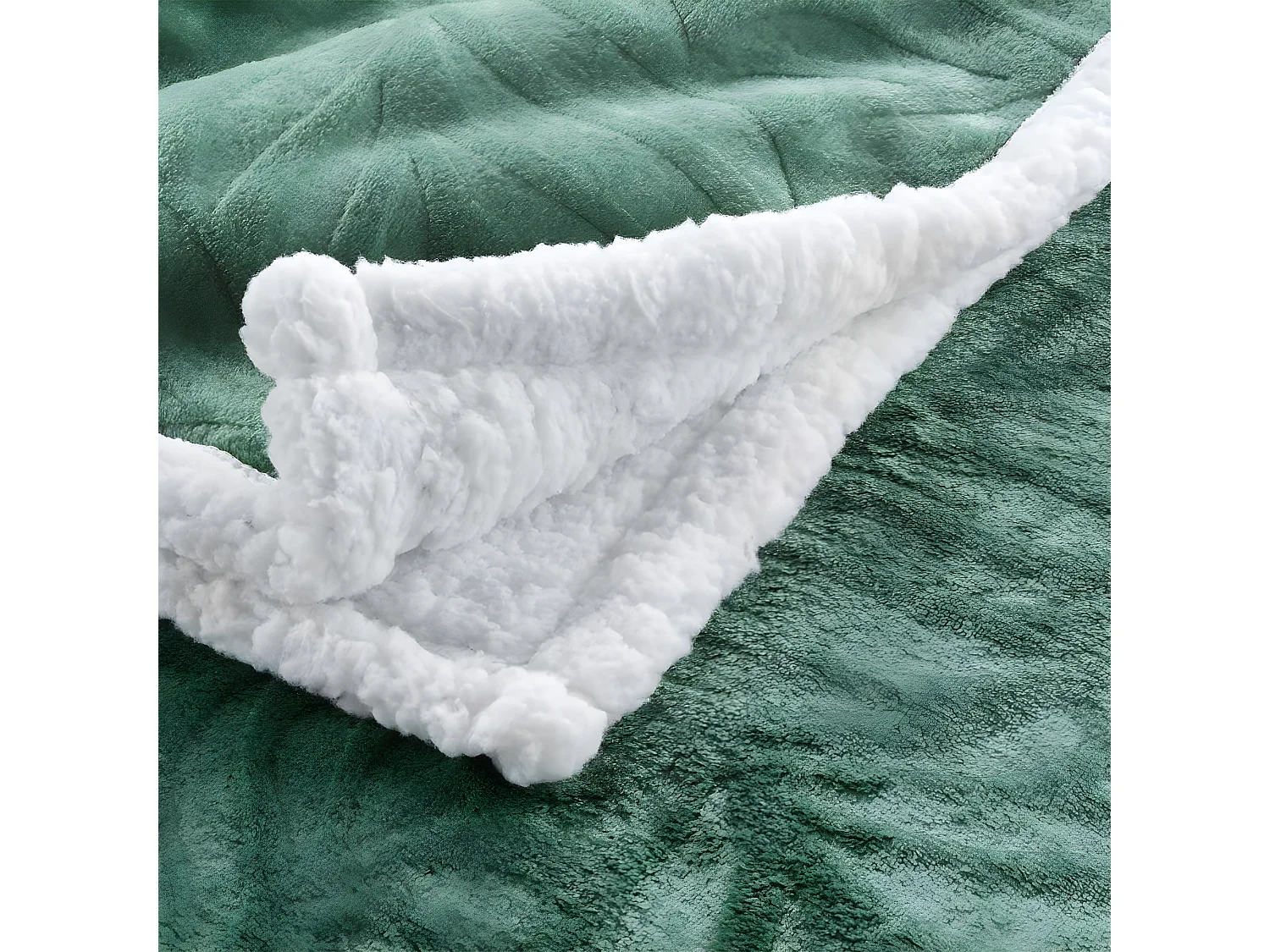 Plaid Flanelle Jacquard "Allegra" 125x150cm Vert