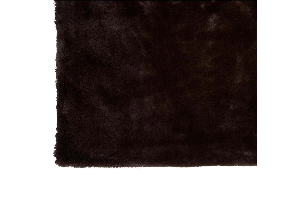 Plaid Imitation Fourrure "Cutie" 130x180cm Marron Foncé