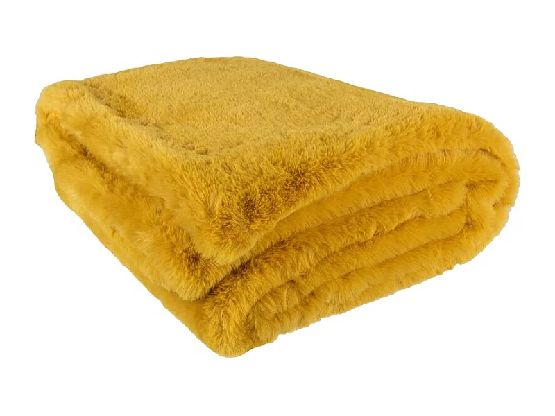 Manta de tela ocre de 180x130x2 cm