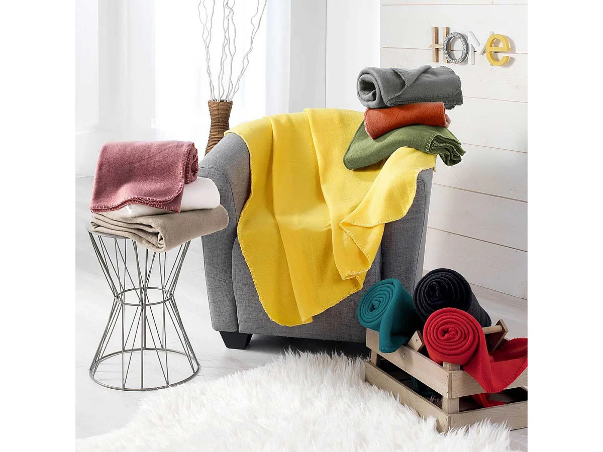 Plaid Polaire "Milou" 125x150cm Terracotta