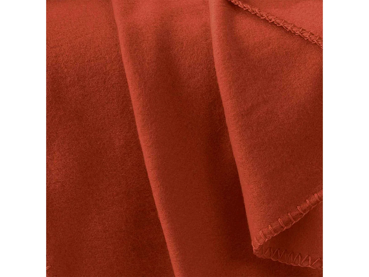 Plaid Polaire "Milou" 125x150cm Terracotta