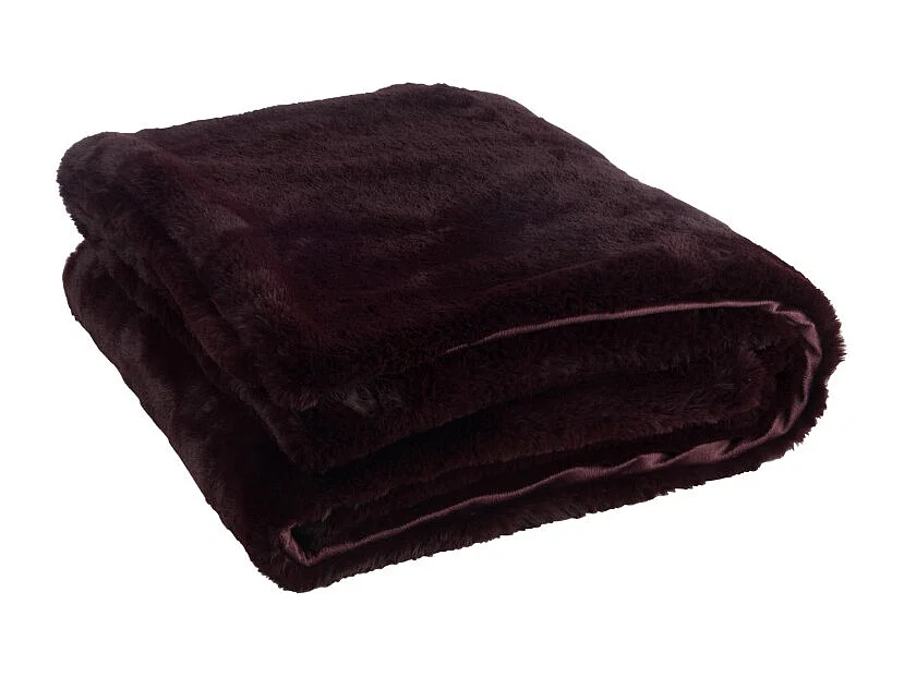 Plaid de poliéster rojo oscuro de 180x130 cm