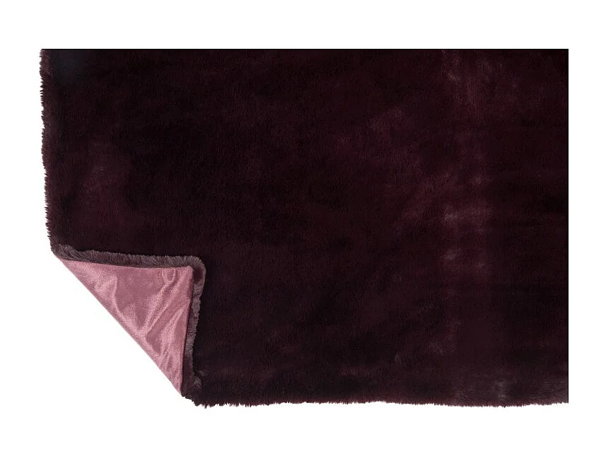 Plaid de poliéster rojo oscuro de 180x130 cm