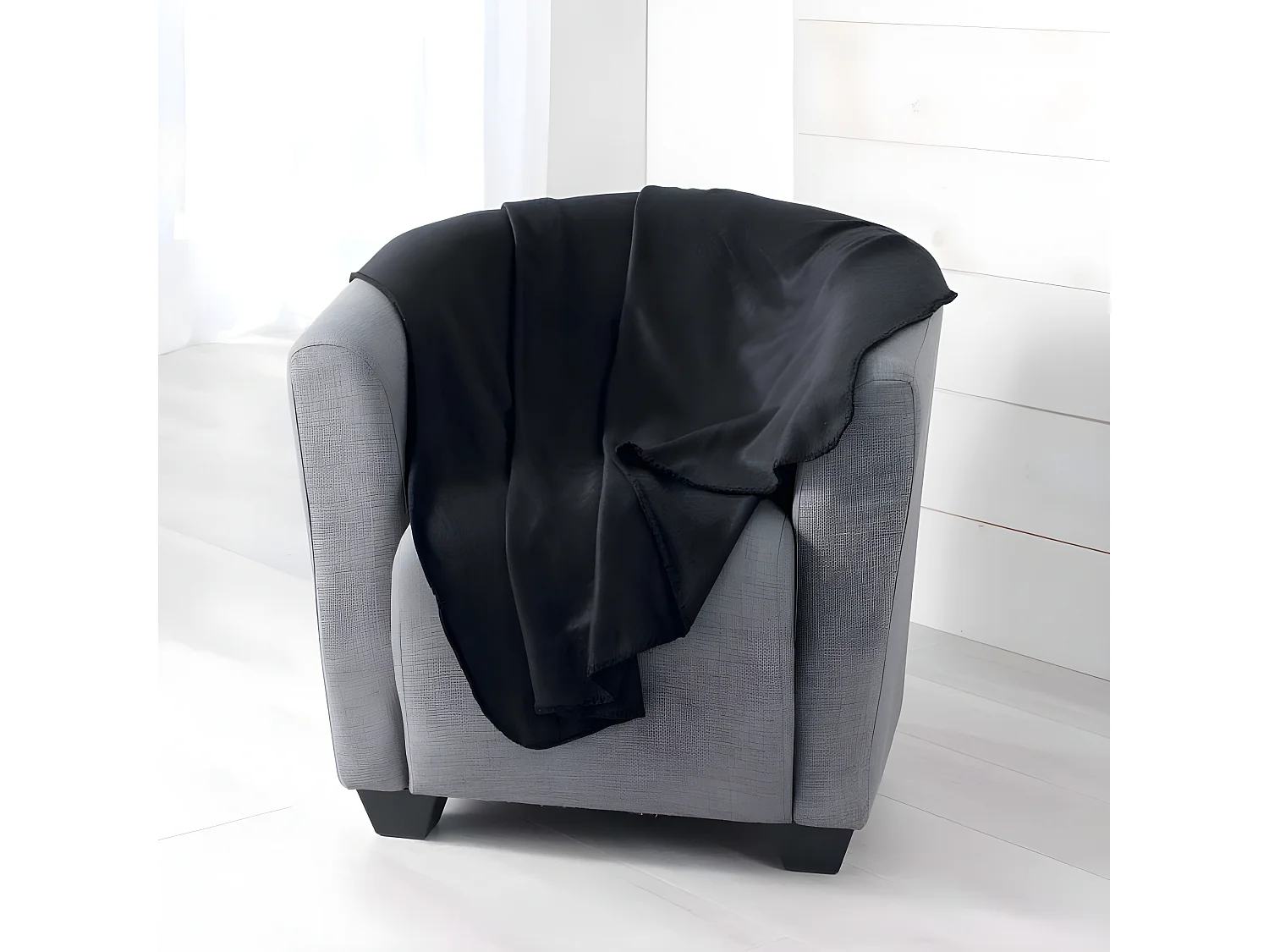 Plaid Polaire "Milou" 125x150cm Noir