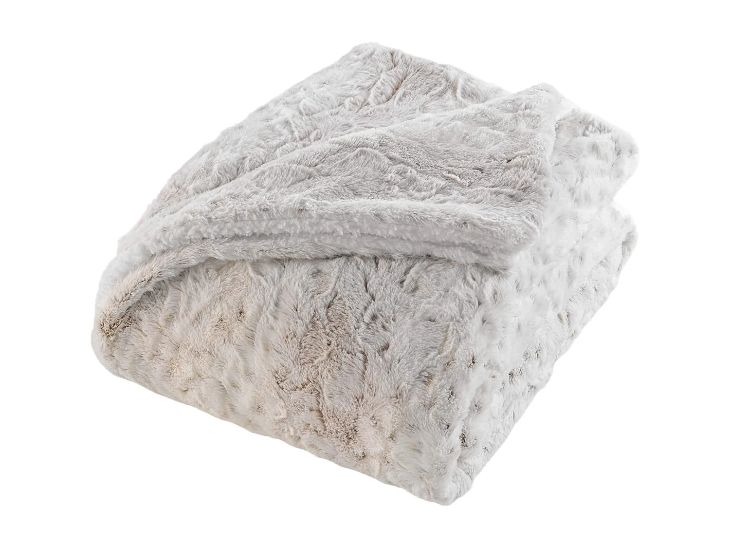 Plaid Imitation Fourrure "Alaska" 180x220cm Naturel