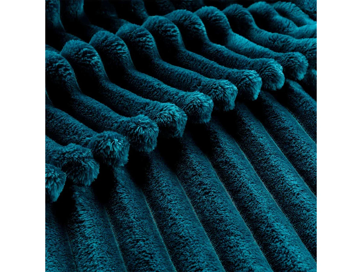 Plaid Flanelle Uni "Kalie" 125x150cm Bleu