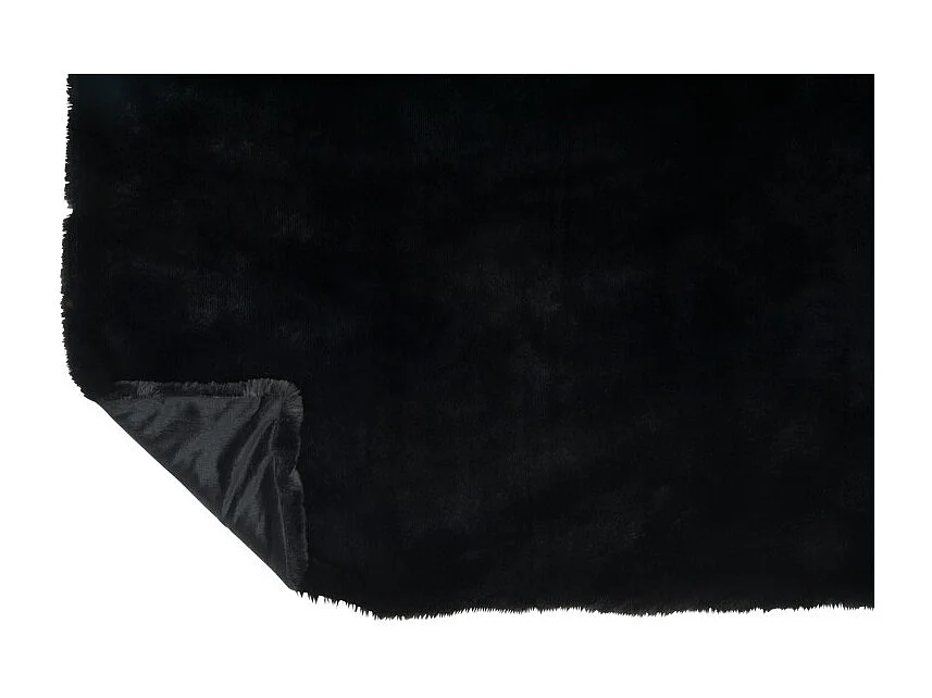 Plaid de poliéster negro de 180x130 cm