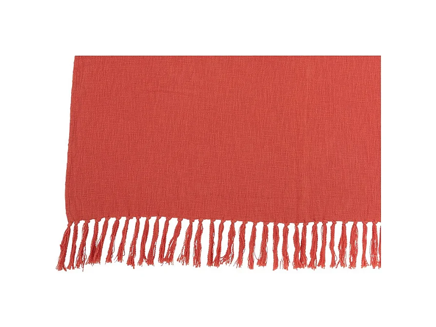 Plaid Déco à Pompons "Terwin" 130x170cm Rose