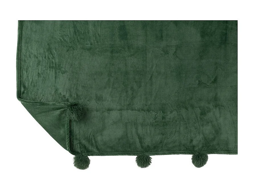 Plaid de tela verde 170x130x1 cm