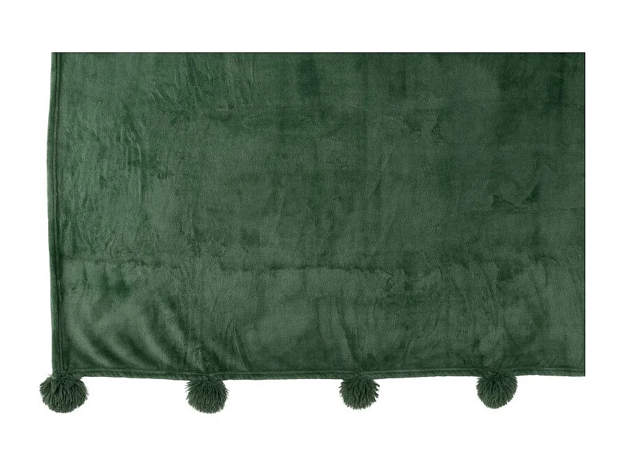 Plaid de tela verde 170x130x1 cm