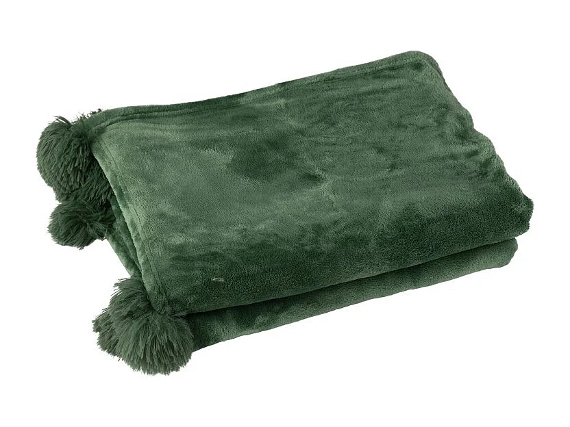 Plaid de tela verde 170x130x1 cm