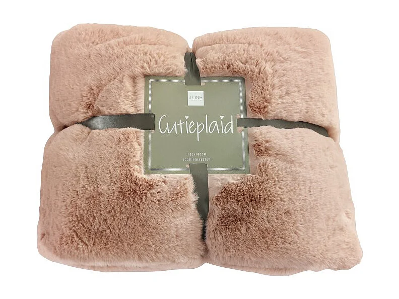 Coperta in poliestere rosa chiaro 180x130 cm