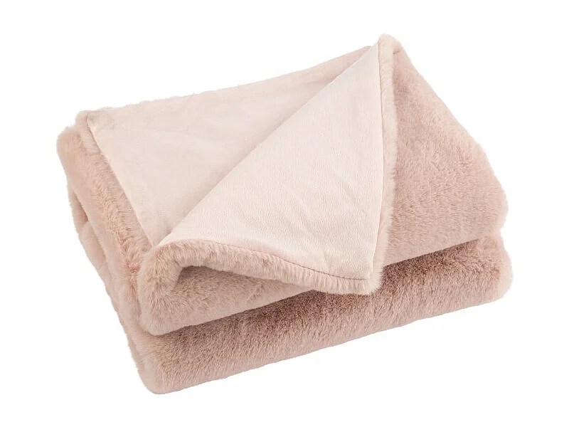 Coperta in poliestere rosa chiaro 180x130 cm