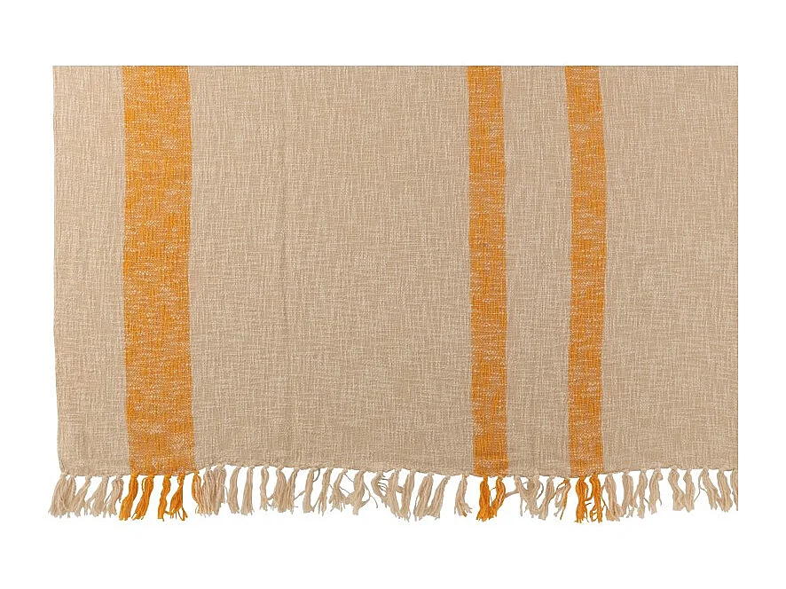 Plaid Déco "Emma" 140x180cm Beige & Ocre