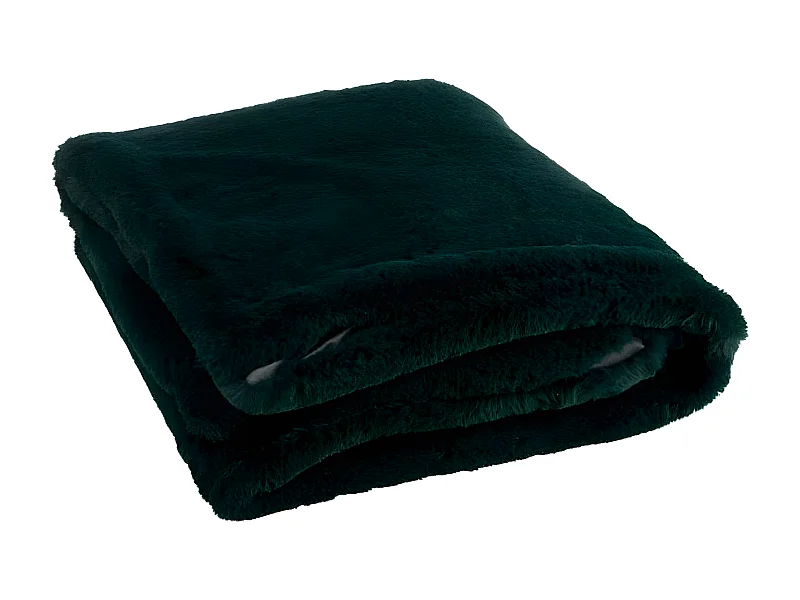 Plaid Imitation Fourrure "Cutie" 130x180cm Vert