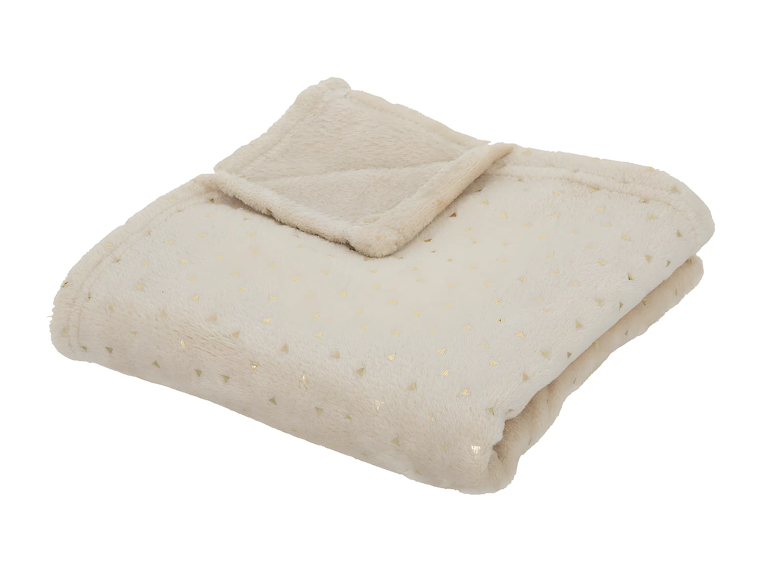 Plaid Flanelle Enfant "Berlingot" 75x100cm Beige