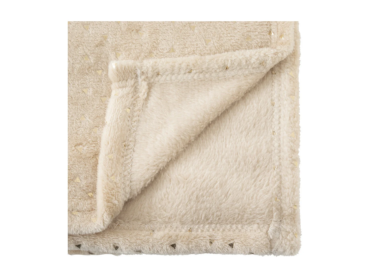 Plaid Flanelle Enfant "Berlingot" 75x100cm Beige